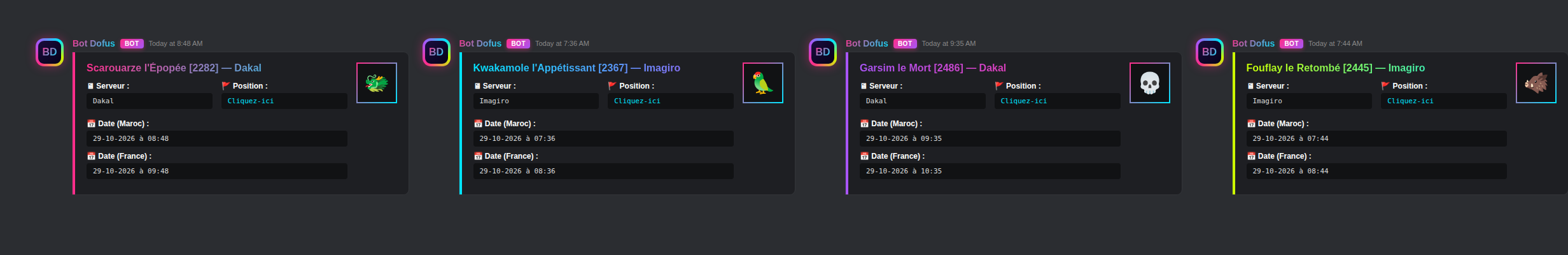 Avis de recherche Discord